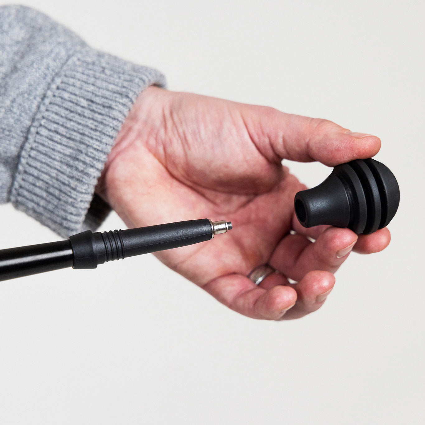 Sisu Grip sauvan kumikärki lähikuvassa