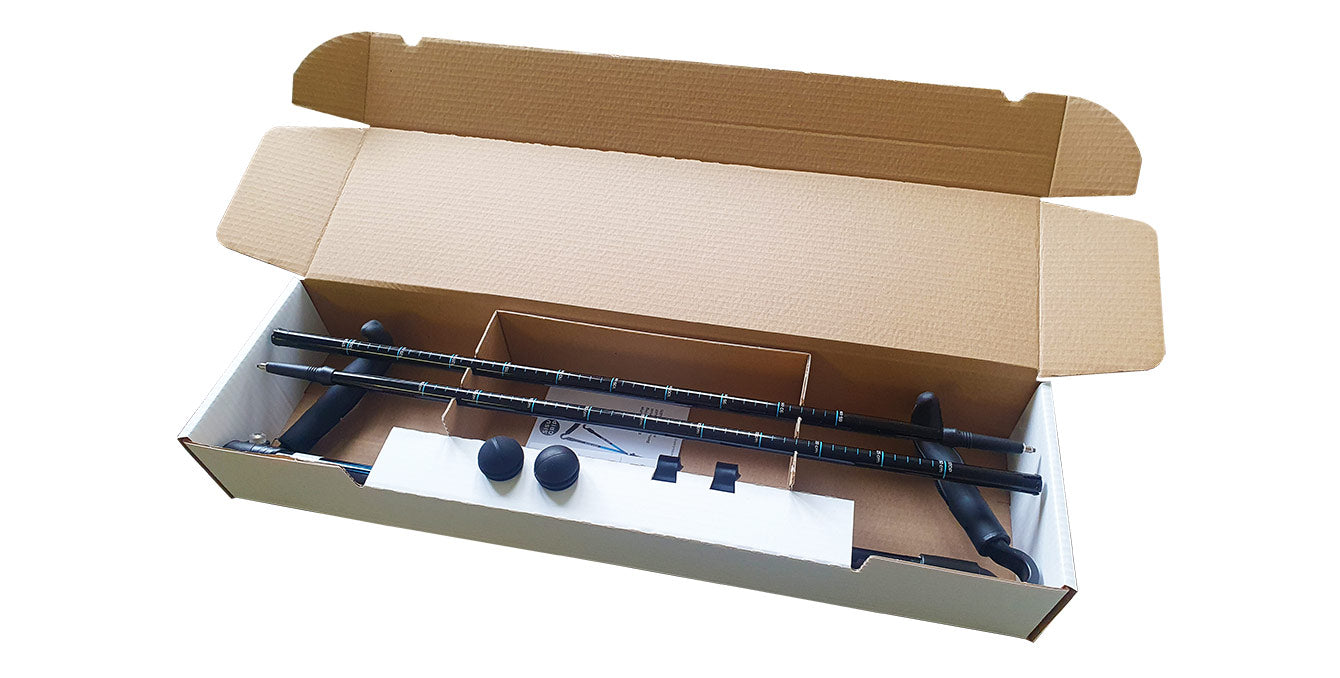 Sisu Grip sauvojen paketin sisältö avatussa laatikossa