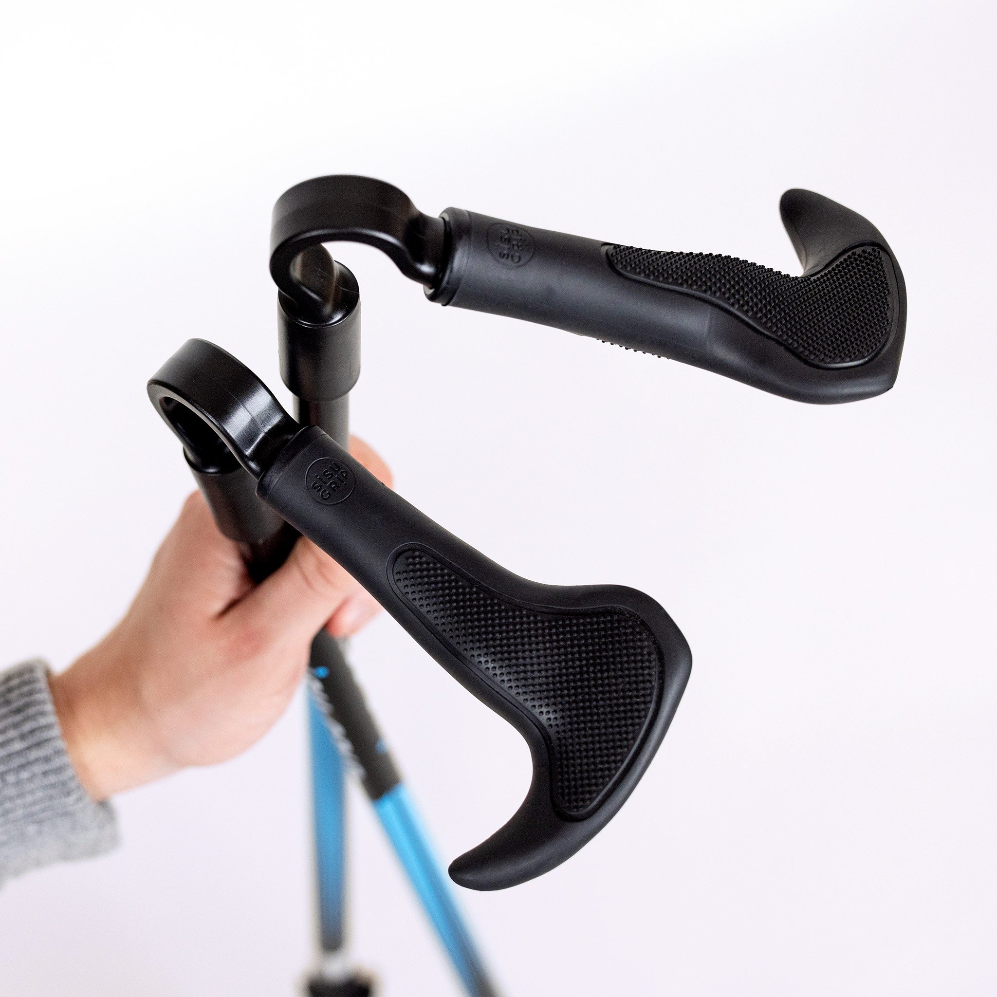 Sisu Grip sauvojen vaakasuora kahva lähikuvassa