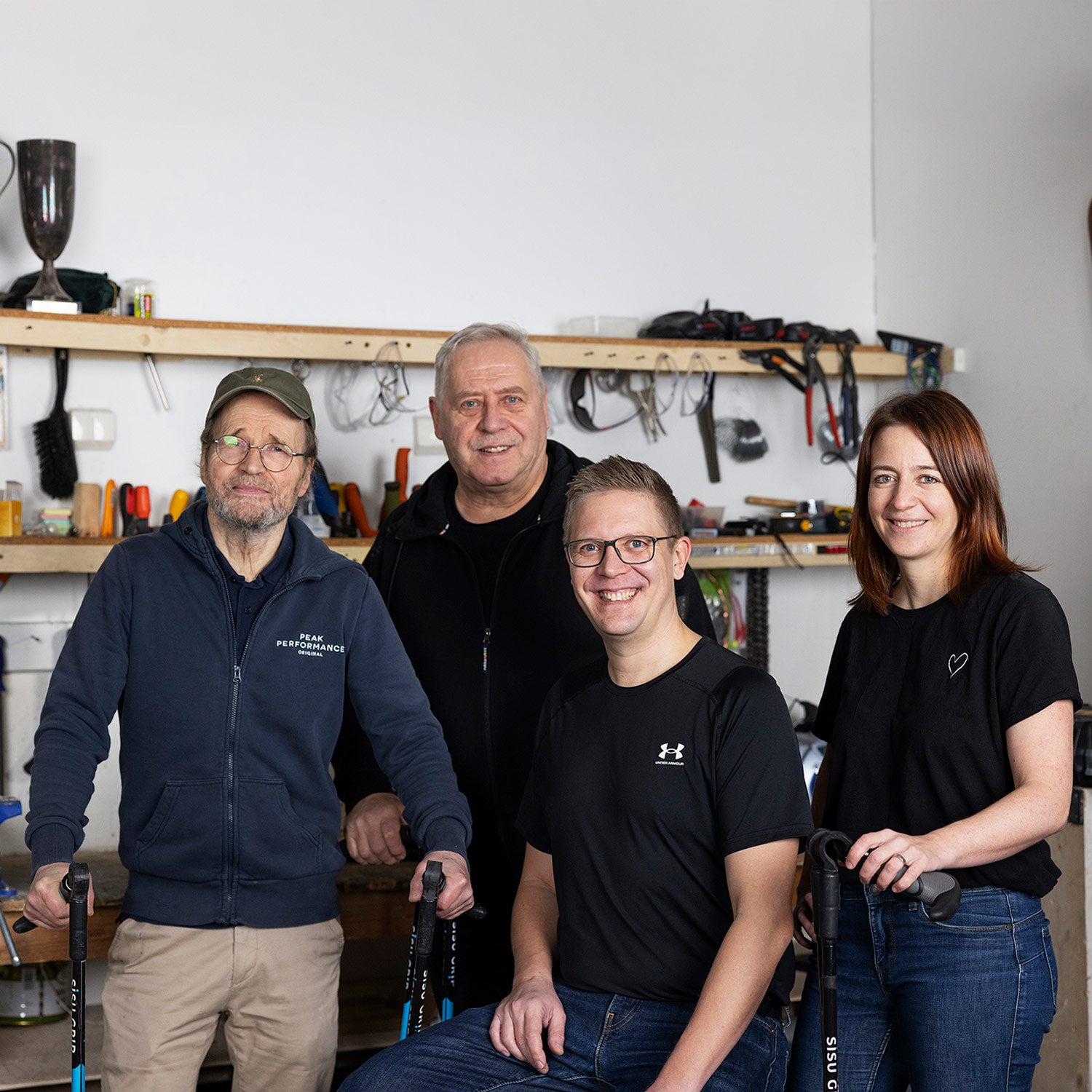 Team Sisu Grip: Fredrik Serlachius, Jouko Rahikka, Antti Rahikka ja Stefanie Rahikka